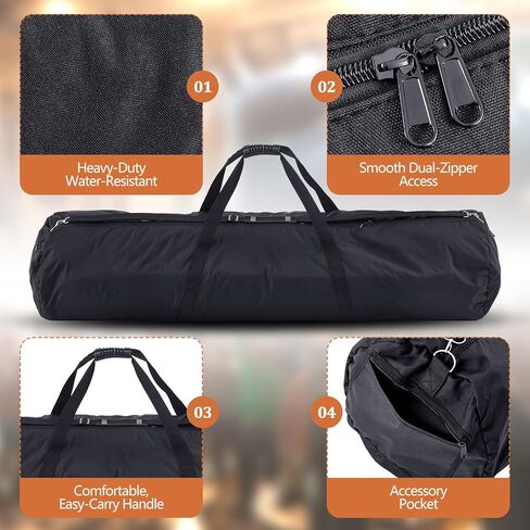 حقيبة طبلة متينة مقاس 50 بوصة مجموعة طبلة حقيبة حمل كبيرة مع حزام كتف قابل للإزالة لحوامل الصنج in Kuwait
