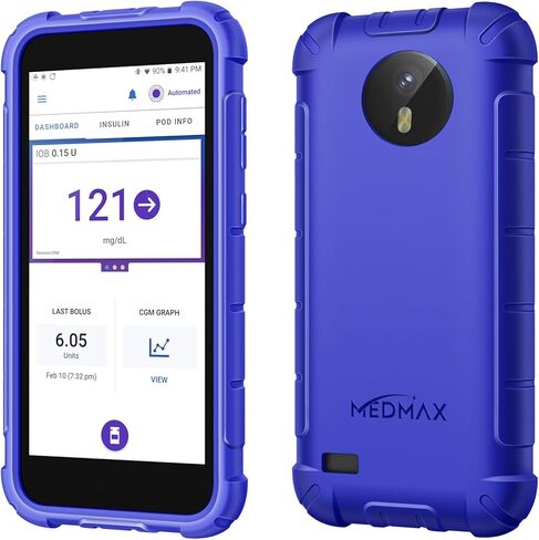جراب MEDMAX من السيليكون لهاتف Omnipod 5، غطاء واقٍ خفيف الوزن مقاوم للصدمات ومضاد للانزلاق مع فتحة Dexcom G7 (أخضر نعناعي) in Saudi Arabia