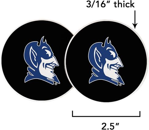 Desert Cactus Duke University Car Accessories Blue Devils Absorbent Sandstone Cup Coasters Licensed Product Set of 2 (Design D) in Saudi Arabia