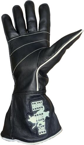 EPT Bull Ropes - Bull Riding Glove Adult & Youth Black Leather Outer Seam Right or Left Hand - Sizes 5.0-10.5 in Kuwait
