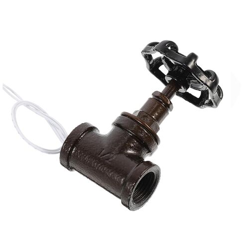 TIDTALEO Vintage Steampunk Style Stop Valve Switch with Wire Dark Finish Toggle Control for Home Lighting Simple Installation Material Replacement for Vintage Lamps in Saudi Arabia