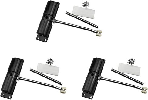 B03C-3X Door Closer Household Black Belt Wheel Adjustable Closing Light Zinc Alloy Spring in Saudi Arabia