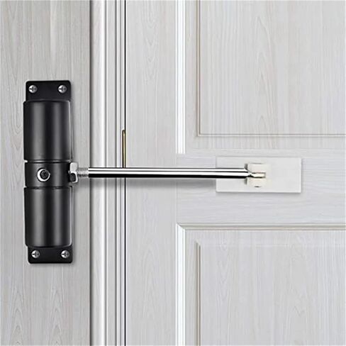 B03C-3X Door Closer Household Black Belt Wheel Adjustable Closing Light Zinc Alloy Spring in Saudi Arabia