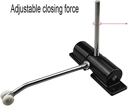 B03C-3X Door Closer Household Black Belt Wheel Adjustable Closing Light Zinc Alloy Spring in Saudi Arabia