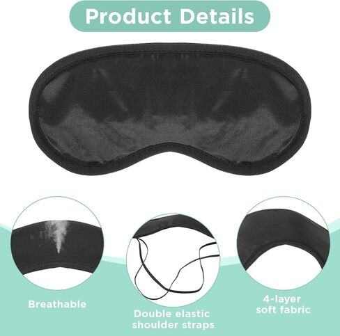 20 Pcs Sleep Masks Bulk Blindfolds for Team Building Party Games Blackout Sleep Mask with Adjustable Strap Black Comfortable Travel Sleeping Eye Covers for Women Men in Saudi Arabia