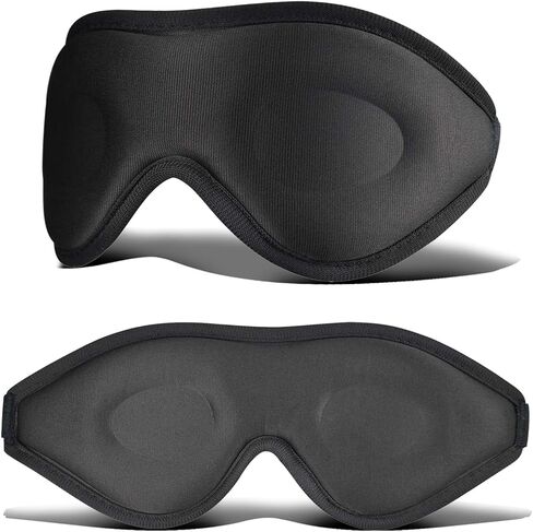3D Contoured Sleep Eye Mask, Full Blackout Eye Mask, Breathable Eye Mask, Skin-Friendly Eye Cover, Side Sleeper Eye Mask, Portable Travel Mask in Saudi Arabia