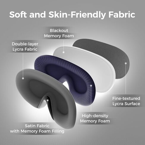 pack all Light Blocking Sleep Mask for Men and Women, 3D Eye Mask for Pressure-Free Sleep, Soft Sleeping Eye Cover with Adjustable Elastic Strap, Grey in Saudi Arabia