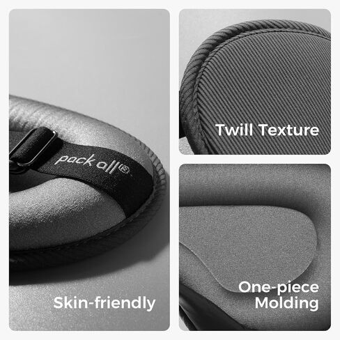 pack all Light Blocking Sleep Mask for Men and Women, 3D Eye Mask for Pressure-Free Sleep, Soft Sleeping Eye Cover with Adjustable Elastic Strap, Grey in Saudi Arabia
