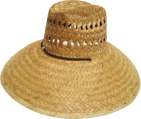 HeadChange Wide Brim Lifeguard Hat Mexican Straw Beach Sun Summer Safari Safari in Kuwait