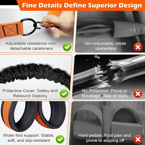 حزام مقاومة بدواسة قابل للتعديل مع مقابض، حزام مقاومة متعدد الوظائف بوزن 30 رطل للنساء، معدات اللياقة البدنية للجلوس للبطن والخصر والذراع والبطن والساق وتدريب الجسم بالكامل in Kuwait