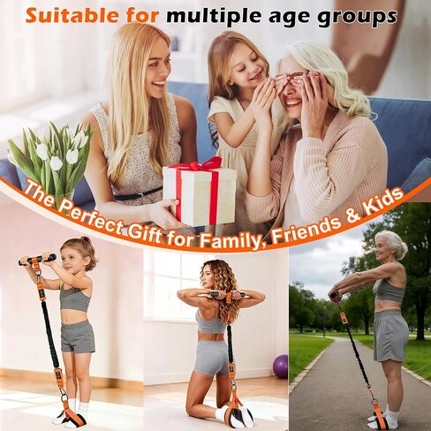 حزام مقاومة بدواسة قابل للتعديل مع مقابض، حزام مقاومة متعدد الوظائف بوزن 30 رطل للنساء، معدات اللياقة البدنية للجلوس للبطن والخصر والذراع والبطن والساق وتدريب الجسم بالكامل in Kuwait