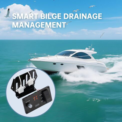 Bilge Pump Switch with Intelligent Water Level Sensor, Zuomeng Bluetooth Sensor Switch Kit with App & Panel Dual Monitoring, Adjustable Water Level Detection Range, 3 Modes, IP65 Panel for Smart Bilge in Kuwait