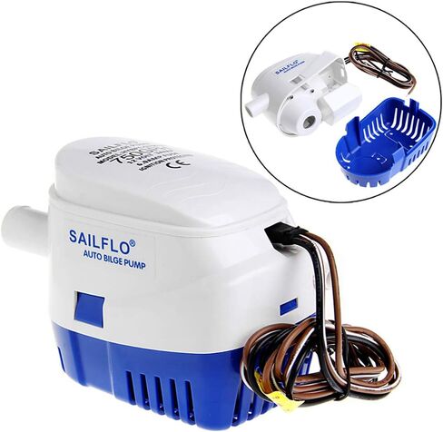 Automatic Submersible Bilge Boat Yacht Water Pump 12V 1100 GPH Auto with Float Switch by SAILFLO in Kuwait
