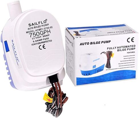 Automatic Submersible Bilge Boat Yacht Water Pump 12V 1100 GPH Auto with Float Switch by SAILFLO in Kuwait