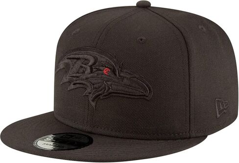 New Era NFL Baltimore Ravens 9FIFTY Black On Black Adjustable Snapback Hat Cap One Size Fits All in Saudi Arabia