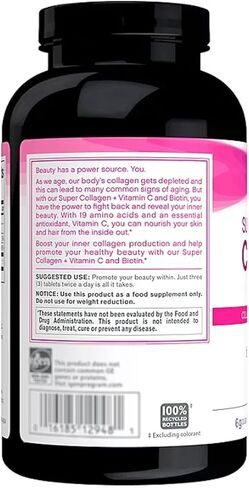 Super-Collagen + Vitamin C & Biotin (360ct.) for Healthy Skin, Hair, Nails & Joint Support in Saudi Arabia