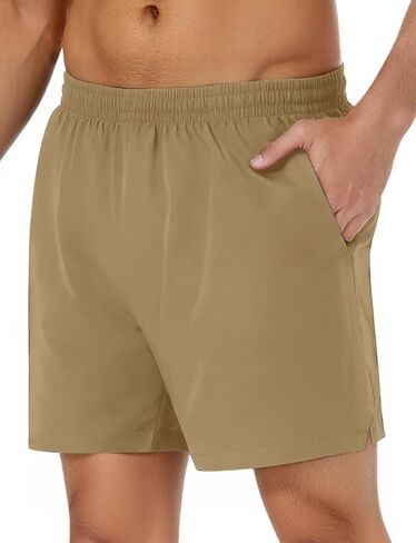 Men's Casual Shorts Stretch Waistband Lightweight Walking Hiking Shorts with Pockets in Saudi Arabia