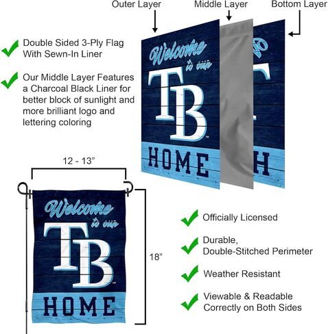 Tampa Bay Rays Welcome To Our Home Double Sided Garden Flag in Saudi Arabia