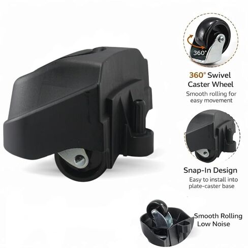 2X 12388 12293 Foot Casters Wheel Kit Compatible with Rid-GID Vacuum 6 to 16 Gallon Wet/Dry Vac Casters Wheels for Plate-Casters WD1665M WD1635 WD1635M WD1245M WD06350 WD09350 WD12500 in Saudi Arabia