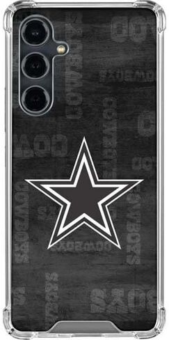 Skinit Clear Phone Case Compatible with Galaxy S23 FE - Officially Licensed NFL Dallas Cowboys Black & White Design in Saudi Arabia