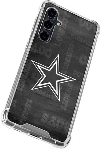 Skinit Clear Phone Case Compatible with Galaxy S23 FE - Officially Licensed NFL Dallas Cowboys Black & White Design in Saudi Arabia