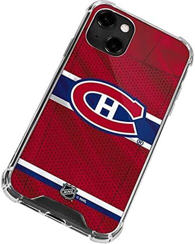 حافظة هاتف Skinit الشفافة متوافقة مع iPhone 13 - تصميم جيرسي منزلي مرخص رسميًا من NHL Montreal Canadiens in Saudi Arabia