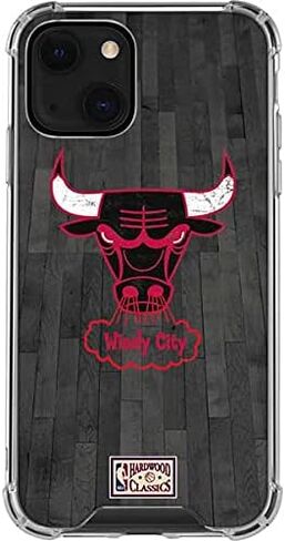 حافظة هاتف Skinit الشفافة متوافقة مع iPhone 13 - تصميم كلاسيكي من الخشب الصلب مرخص رسميًا من NBA Chicago Bulls in Saudi Arabia