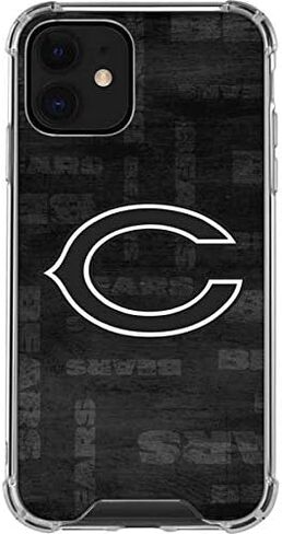 Skinit Clear Phone Case Compatible with iPhone 12 - Officially Licensed NFL Chicago Bears Black & White Design in Saudi Arabia