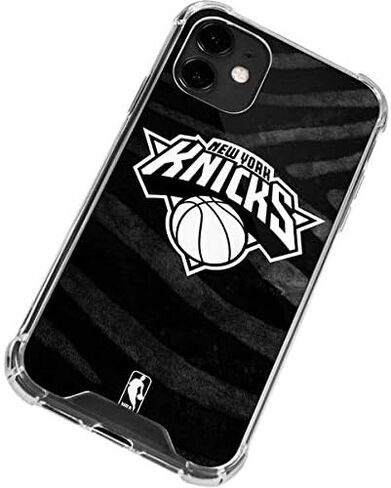 Skinit Clear Phone Case Compatible with iPhone 12 - Officially Licensed NBA New York Knicks Black Animal Print Design in Saudi Arabia