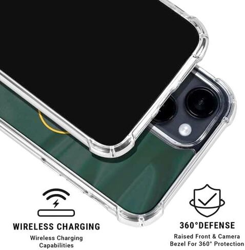 حافظة هاتف Skinit الشفافة متوافقة مع iPhone 15 - تصميم Green Bay Packers المرخص رسميًا من NFL in Saudi Arabia