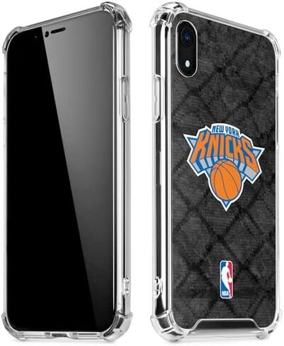 حافظة هاتف Skinit الشفافة متوافقة مع iPhone XR - تصميم NBA New York Knicks Dark Rust المرخص رسميًا in Saudi Arabia
