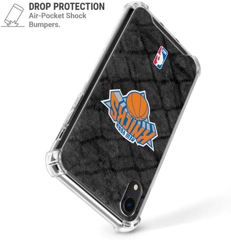 حافظة هاتف Skinit الشفافة متوافقة مع iPhone XR - تصميم NBA New York Knicks Dark Rust المرخص رسميًا in Saudi Arabia