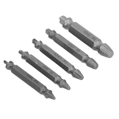 Kikumi 5 Pcs Screw Extractor Remover Set, Double Head Removal Tool Set with Box, High Speed Steel in Saudi Arabia