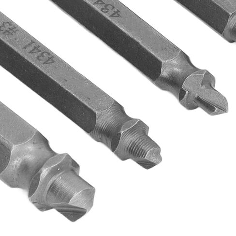 Kikumi 5 Pcs Screw Extractor Remover Set, Double Head Removal Tool Set with Box, High Speed Steel in Saudi Arabia