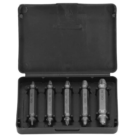 Kikumi 5 Pcs Screw Extractor Remover Set, Double Head Removal Tool Set with Box, High Speed Steel in Saudi Arabia