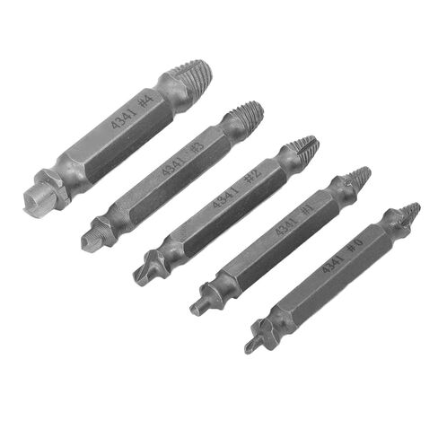 Kikumi 5 Pcs Screw Extractor Remover Set, Double Head Removal Tool Set with Box, High Speed Steel in Saudi Arabia