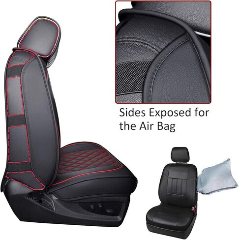 ROCCS Leather Seat Covers 5 Seats Full Set Fit for Chevy Colorado 2015-2022 Cushion Cover Breathable,Colorado Crew Cab Z71 LT ZR2 Work Truck Airbag Compatible Waterproof Truck Seat Cover Black in Saudi Arabia