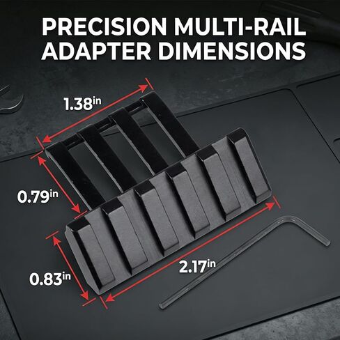 3 قطع من حوامل السكك الحديدية الأوفست Picatinny، 3/4/5 فتحات 45 درجة زاوية ألومنيوم منخفضة التركيب متوافقة مع مصباح يدوي، رؤية ليزر لنظام التصوير المحاكي in Kuwait
