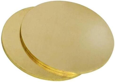 Brass disc， 2 Pcs Brass Disc Round Plate Sheet, Thickness 0.3 mm Diameter 80-120 mm Suitable for Crafts, DIY Models and Repairs(Diameter 80 mm) in Kuwait