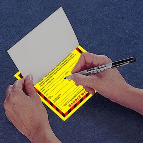 Hazardous Waste Label 6"x6" Adhesive-Poly Vinyl Warning Stickers Self Adhesive Yellow/Red/Black Tag 30 Pack in Kuwait