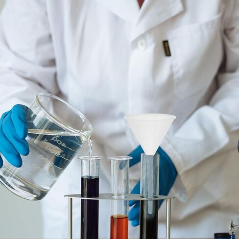 GARVALON 10 قطعة 90 مللي متر Pp البلاستيك مختبر ملء مسارات مثلث التجربة العلمية مسارات لنقل السائل واستخدام معمل المدرسة in Kuwait