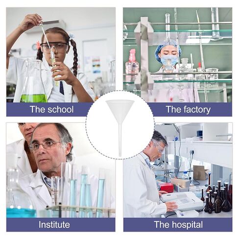 GARVALON 10 قطعة 90 مللي متر Pp البلاستيك مختبر ملء مسارات مثلث التجربة العلمية مسارات لنقل السائل واستخدام معمل المدرسة in Kuwait