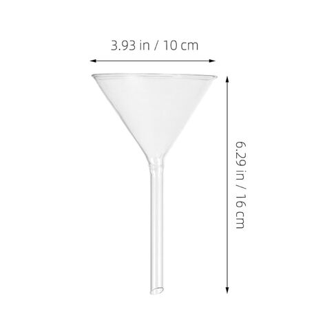 Holibanna 3pcs Short Neck Glass Filter Funnel 100mm Laboratory Scientific Filling Funnels for Lab Use in Kuwait