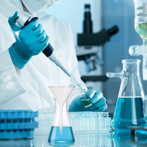 Holibanna 3pcs Short Neck Glass Filter Funnel 100mm Laboratory Scientific Filling Funnels for Lab Use in Kuwait