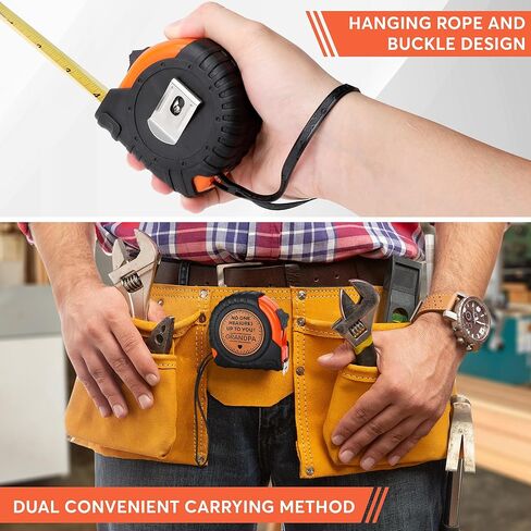 هدايا الجد بابا من الأحفاد، هدايا عيد ميلاد الأب للجد من حفيدة الحفيد أفضل أفكار هدية الجد هدية التقاعد الجد جلد طبيعي منقوش 25 قدم شريط قياس in Kuwait