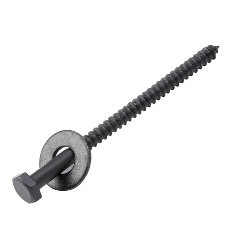 1/4" x 3" Lag Bolts (100 PCS) Black Lag Screws for Wood, Double Anti-Rust Coatings, Heavy Duty Hex Head with Washers in Kuwait