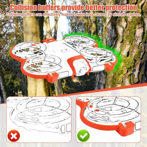 Propeller Guard for DJI Neo 2, Anti-Collision Protective Bumper Protective Cover Ring Impact Protectors Accessory Set for DJI Neo 2 Tool-Free Install in Kuwait