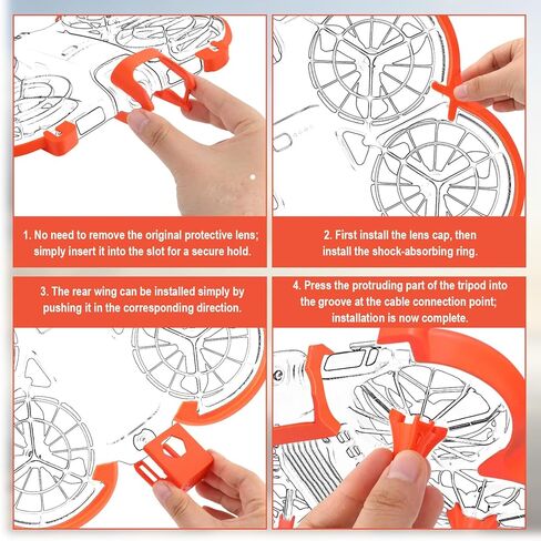 Propeller Guard for DJI Neo 2, Anti-Collision Protective Bumper Protective Cover Ring Impact Protectors Accessory Set for DJI Neo 2 Tool-Free Install in Kuwait