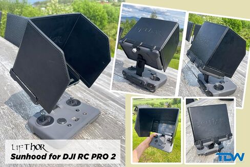 LifThor Monitor Sunhood – Compatible with DJI RC Pro 2 | Glare-Reducing Sunshade with Secure Mounting Bracket for Outdoor Screen Visibility in Kuwait