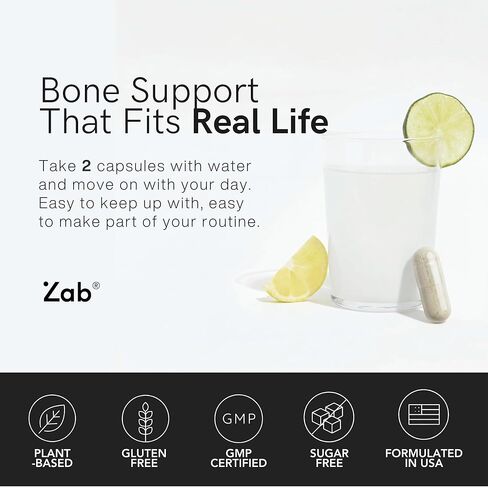 ZAB Algae Calcium Supplement, with Vitamin D3 & K2 MK7, Magnesium Calcium Complex for Daily Bone Health Support & Strength, 90 Capsules, 45-Day Supply in Saudi Arabia